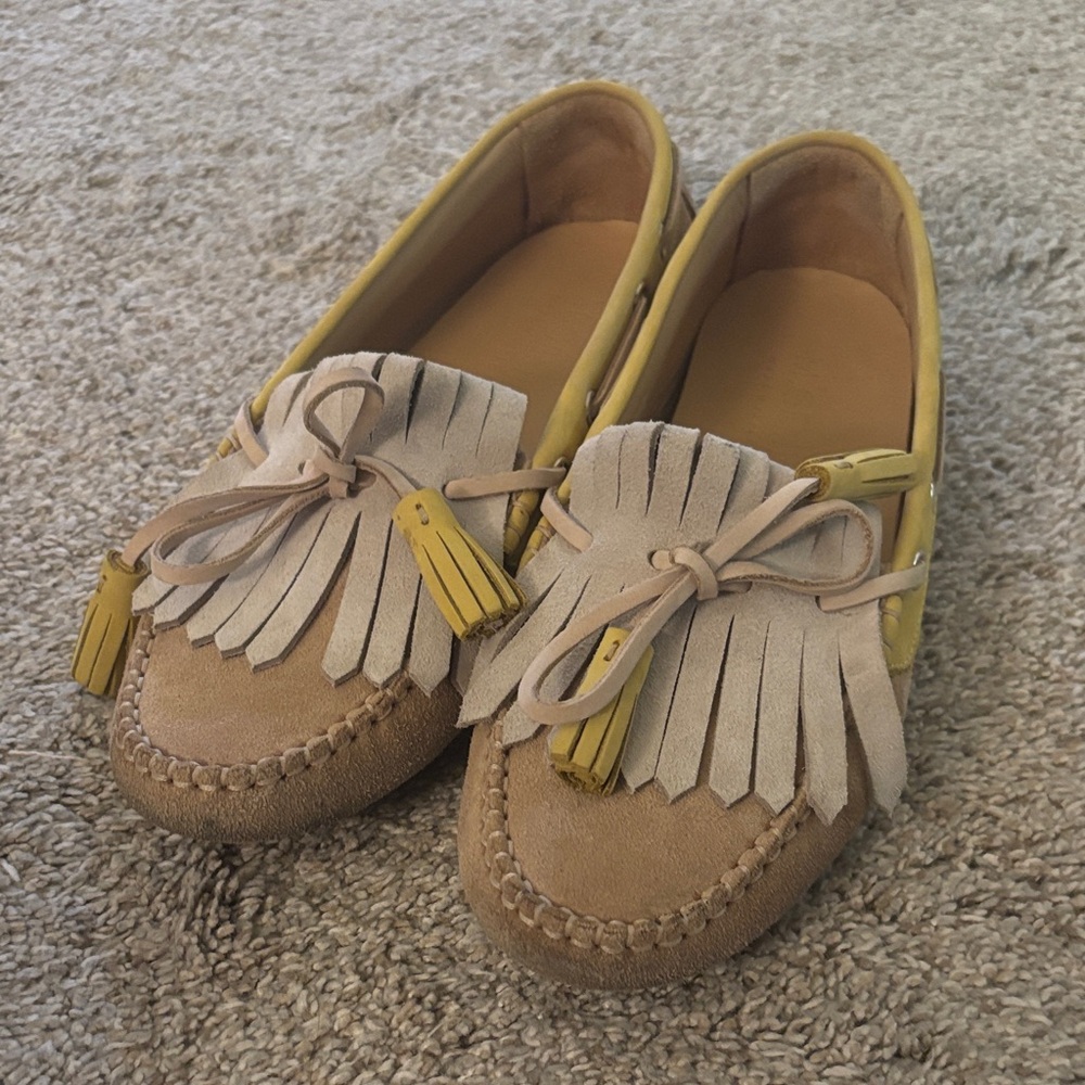 M Gemi the Felize fringe leather driving loafers 7
